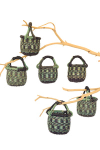 Mint Swirl Teeny Tiny Bolga Baskets