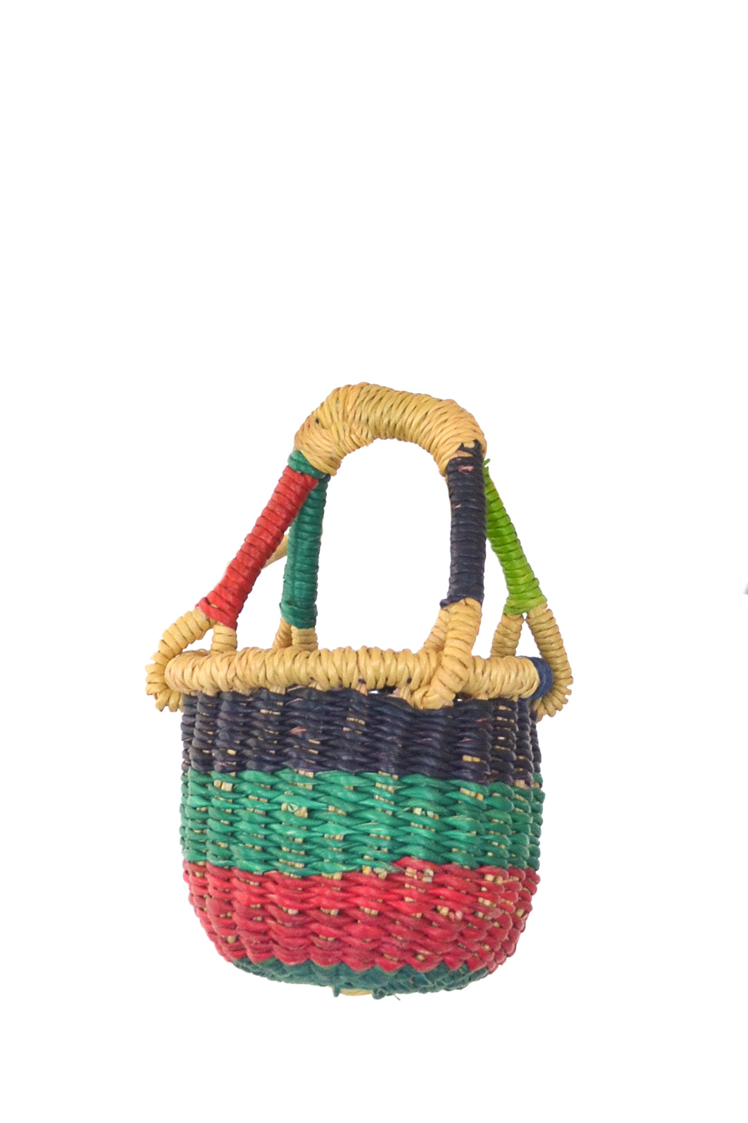 Berry Stripe Teeny Tiny Bolga Baskets