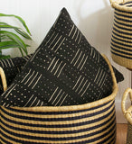 Weaver's Spindle Hand-Dyed African Mudcloth Pillow