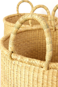 Set of Two Natural Nesting Storage Baskets Default Title