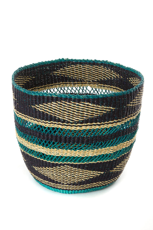 Teal & Midnight Blue Lace Weave Bin Default Title