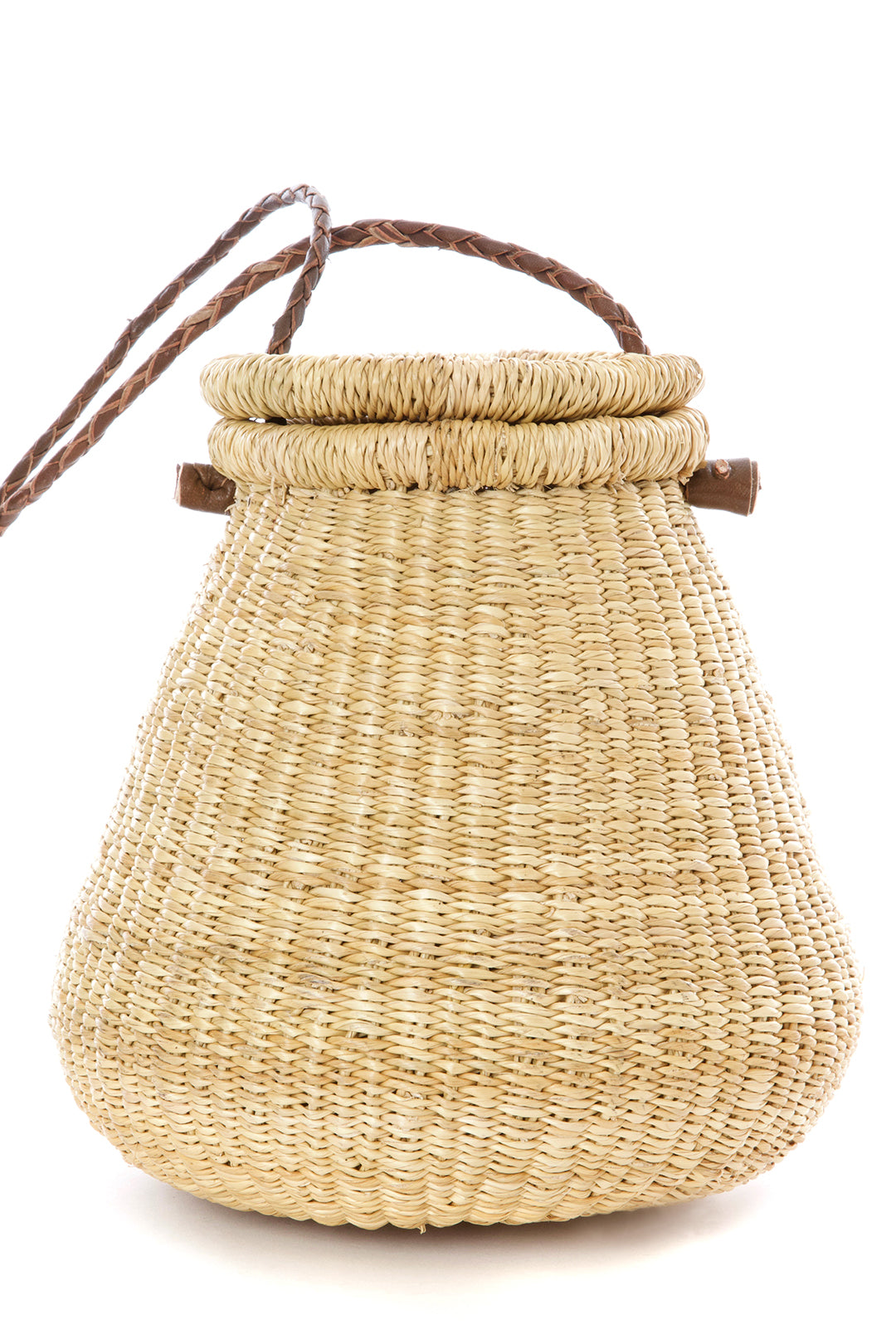 Ghanaian Rambling Rose Lidded Basket Purse Default Title