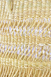 Lace Weave Short Shopper with Leather Handles from Ghana