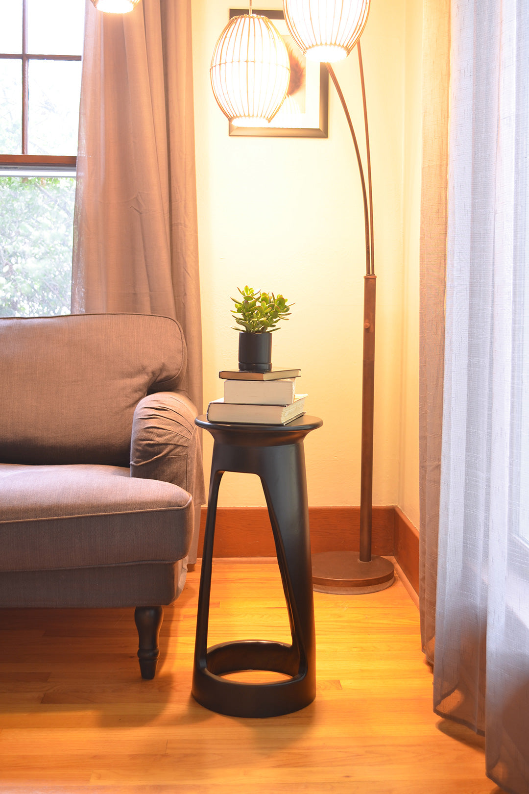 TODD HIDING - 24" Black Tweneboa Wood Portal Table Default Title