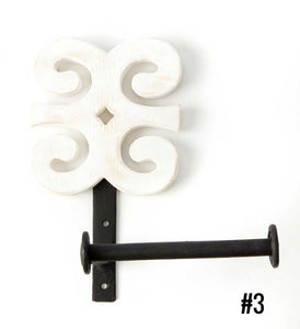 White Adinkra Toilet Roll Holders - Furniture Handmade in Africa - Swahili Modern - 5