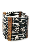 Wide Cuff Bracelet with Batik Bone