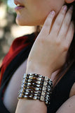 Wide Cuff Bracelet with Batik Bone