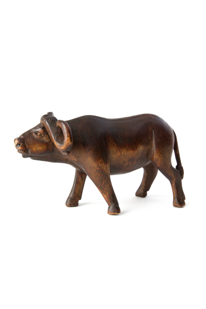 African Cape Buffalo Jacaranda Sculptures Default Title