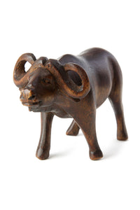 African Cape Buffalo Jacaranda Sculptures Default Title