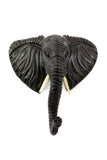 Carved African Elephant Mask Wall Hanging