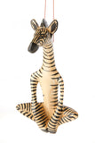 Yoga Zebra Wooden Ornament Default Title