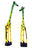 Jacaranda Wood Lemon Lime Giraffe Sculptures Large Lemon Lime Giraffe