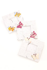 Assorted Recycled Paper and Pop Can Butterfly Picture Frames