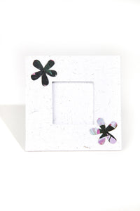 Assorted Recycled Paper and Pop Can Flower Picture Frames