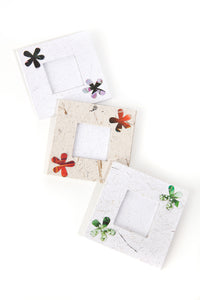 Assorted Recycled Paper and Pop Can Flower Picture Frames