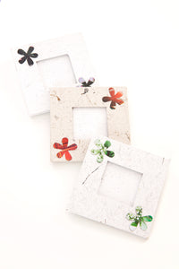 Assorted Recycled Paper and Pop Can Flower Picture Frames