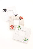 Assorted Recycled Paper and Pop Can Flower Picture Frames