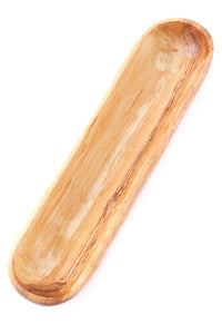 Kenyan Olive Wood Rustic Hand-Carved Cracker Bowl Default Title