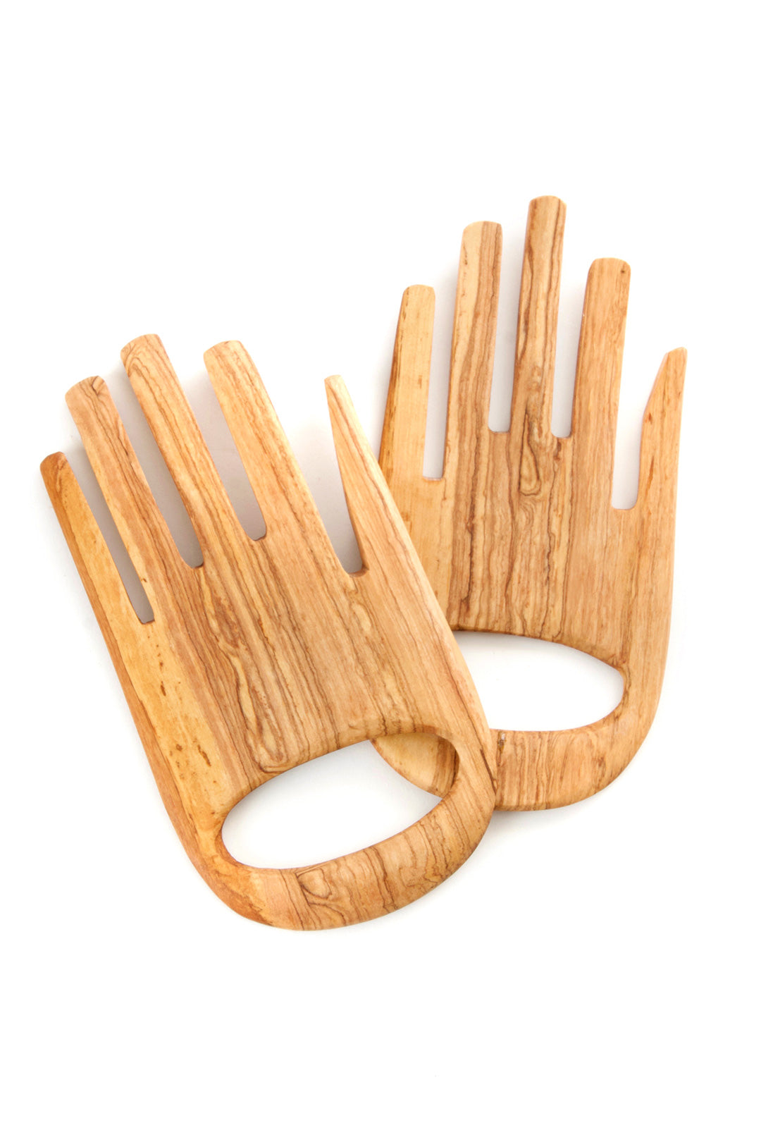 Olive Wood Helping Hands Salad Set Default Title