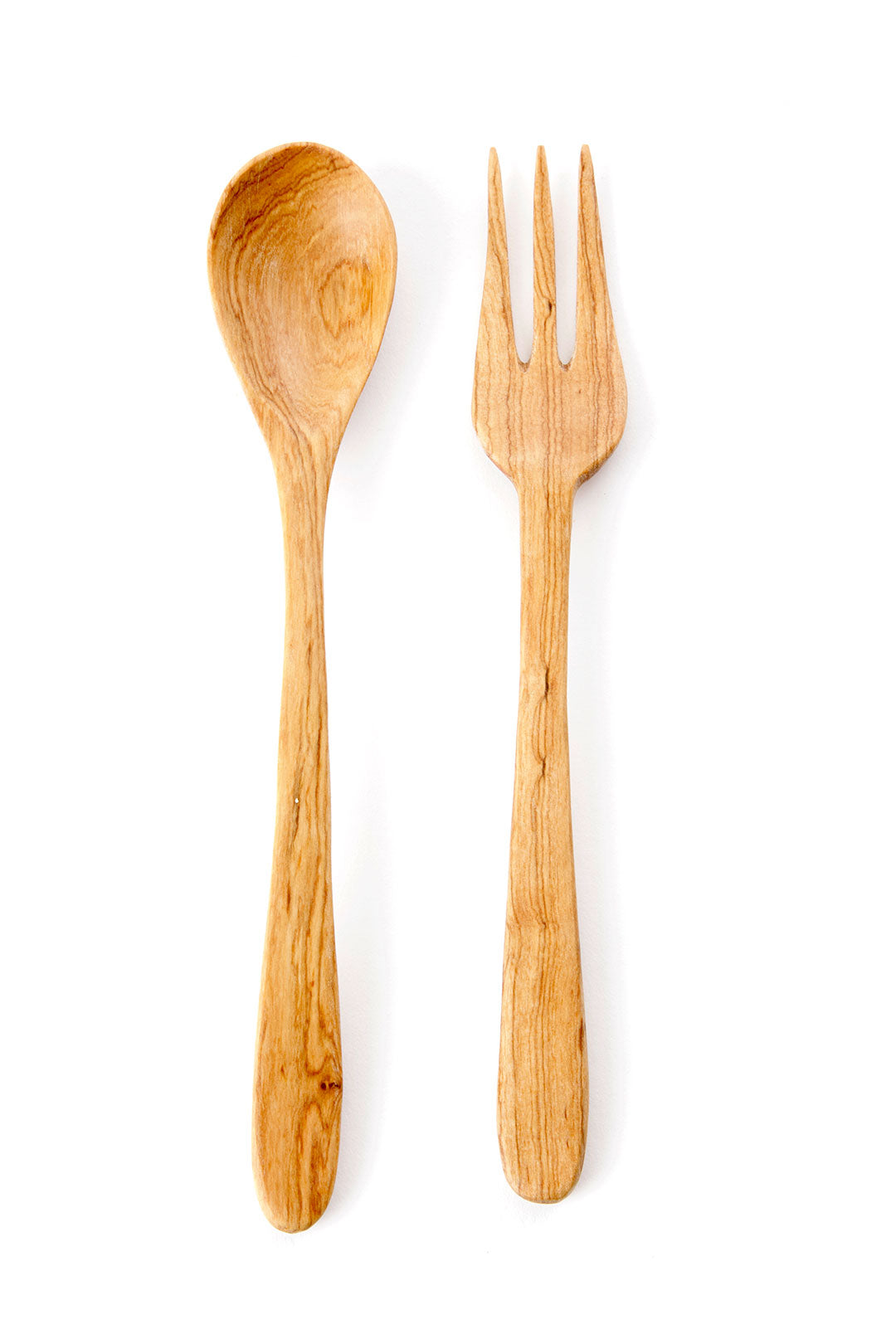 Olive Wood Fork & Spoon Set Default Title
