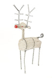 Silver Beaded Wire Reindeer Sculpture Default Title