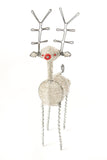 Silver Beaded Wire Reindeer Sculpture Default Title