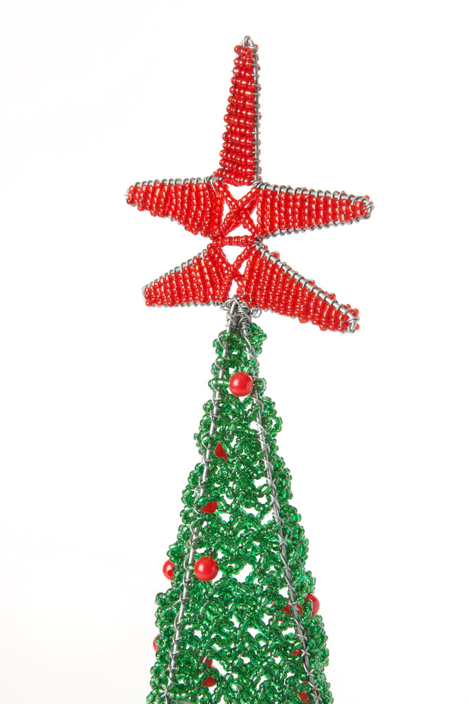 Beaded Wire Christmas Tree Sculptures Large Beaded Wire Christmas Tree Sculpture