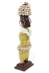 Yellow Beaded Namji Doll Sculpture