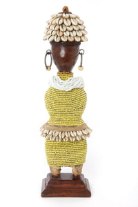 Yellow Beaded Namji Doll Sculpture