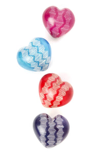 Set/4 Heartbeat Soapstone Keepsake Hearts