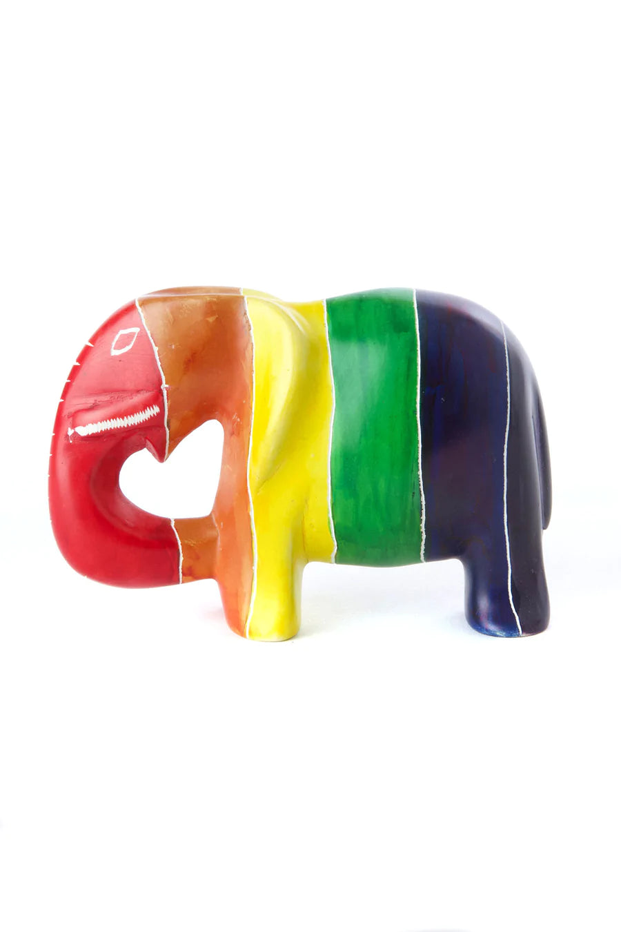 Rainbow Soapstone Elephant