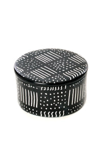 Spindle Mudcloth Soapstone Boxes