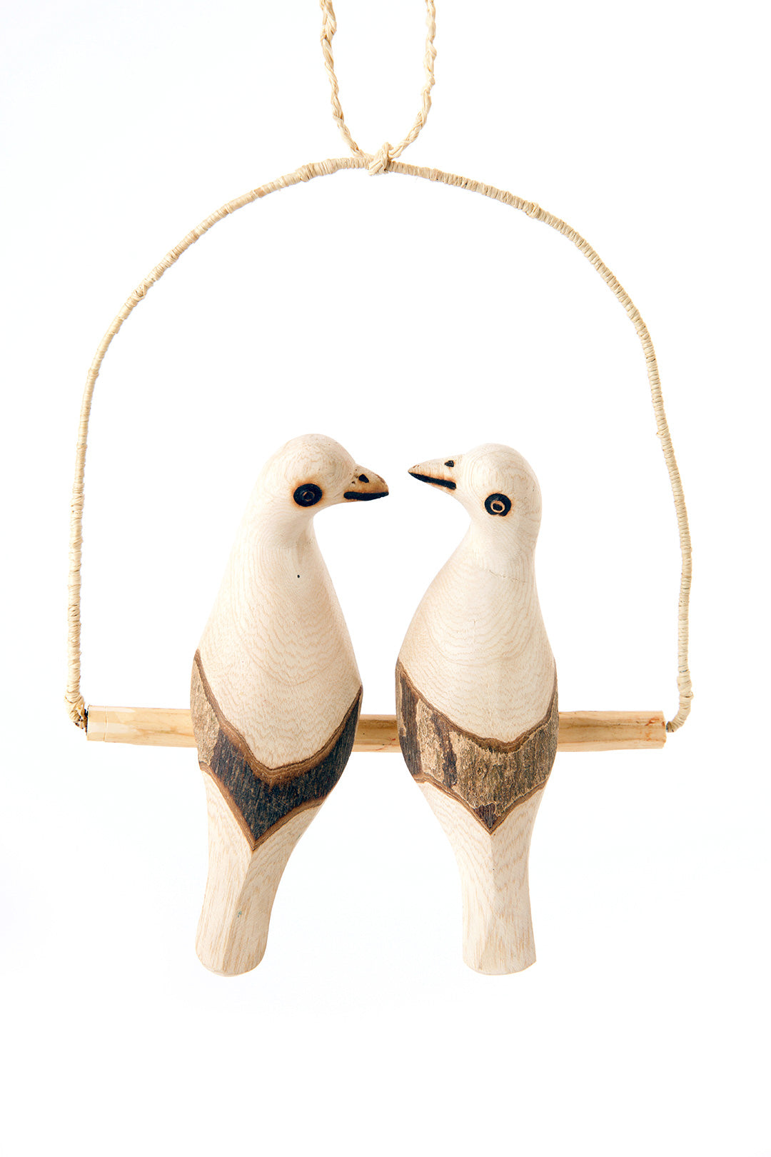 Double Kenyan Bird Swing Decoration