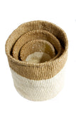 Set of Three Dual Tone Sisal Baskets Default Title