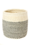 Set/3 Gray Twill Sisal Nesting Baskets Default Title