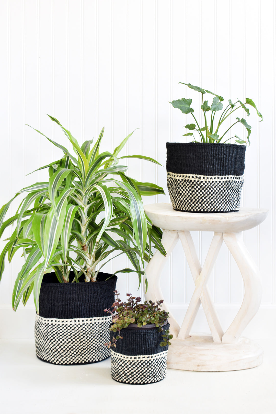 Set of Three Mwende Sisal Storage Bins