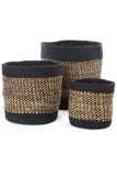 Set of Three Kitonga Sisal and Banana Fiber Storage Bins Default Title