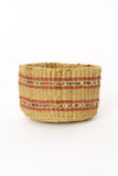 Set/3 Petite Caramel Sisal Baskets with Colorful Beads Default Title