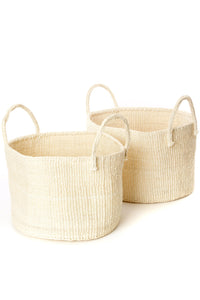 Natural Cream Sisal Floor Baskets Medium Natural Cream Sisal Floor Basket