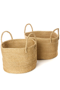 Sand Sisal Floor Baskets Medium Sand Sisal Floor Basket