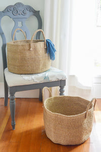 Sand Sisal Floor Baskets Medium Sand Sisal Floor Basket