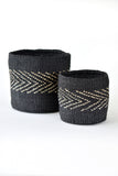 Set of Two Small Arrow Banana Fiber and Sisal Bins Default Title