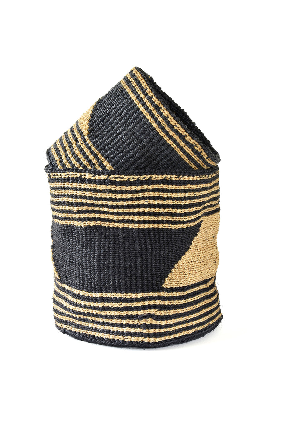 Set of Two Small Geometric Sisal Bins