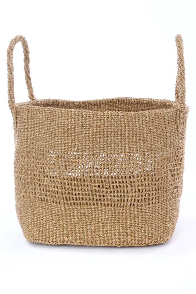 Set of 3 Open Weave Khaki Sisal Nesting Baskets