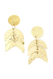 Moondrop Earrings in Hammered Brass Default Title