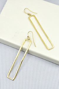 Hammered Brass Cathedral Earrings Default Title