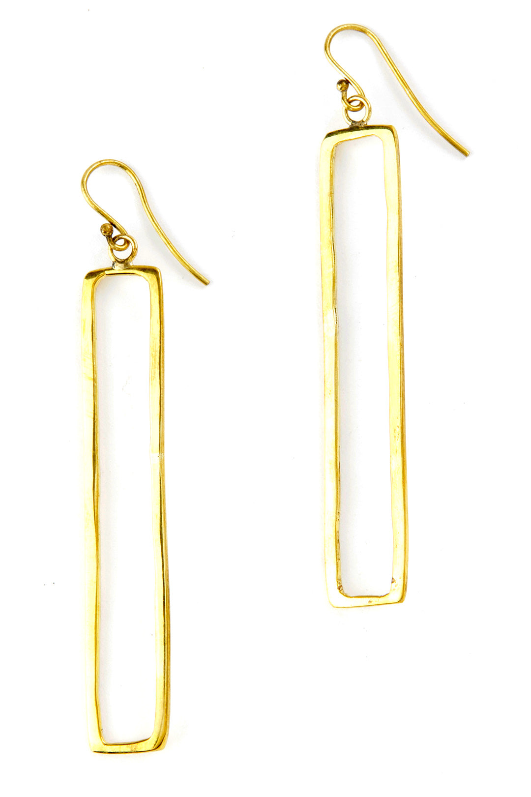 Hammered Brass Cathedral Earrings Default Title