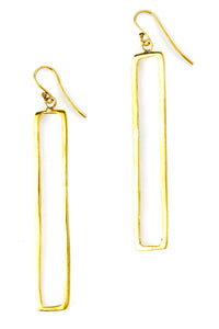 Hammered Brass Cathedral Earrings Default Title