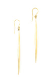 Burnished Brass Javelin Earrings from Kenya Default Title