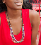 Potpourri Multi-Strand Zulugrass Necklace
